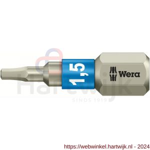 Wera 3840/1 TS zeskant bit Hex-Plus inbus RVS 1.5x25 mm - H227402376 - afbeelding 1