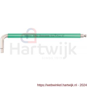 Wera 3950 SPKL Multicolour Imperial stiftsleutel inch RVS 1/4 inch x 185 mm - H227404002 - afbeelding 1
