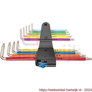 Wera 3967/9 TX SXL Multicolour HF Stainless 1 stiftsleutelset vasthoudfunctie RVS 9 delig - H227400934 - afbeelding 2