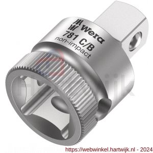 Wera 781 C 1/2 inch dopsleutel adapter 781 C/B 3/8 inch x 35.5 mm x 1/2 inch - H227403706 - afbeelding 2