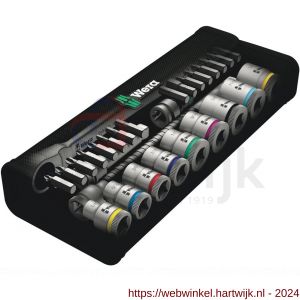 Wera 8100 ZB 10 Zyklop Metal dopsleutel ratelset doorsteekvierkant 3/8 inch aandrijving inch maten 29 delig - H227400422 - afbeelding 2