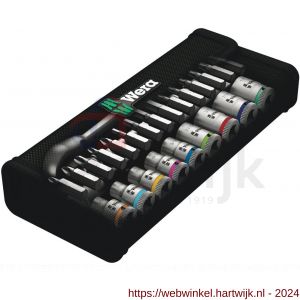 Wera 8100 SA 11 Zyklop Metal dopsleutel ratelset omschakelpal 1/4 inch aandrijving inch maten 28 delig - H227400415 - afbeelding 2