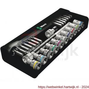 Wera 8100 SC 8 Zyklop Metal dopsleutel ratelset omschakelpal 1/2 inch aandrijving metrisch 28 delig - H227400428 - afbeelding 2