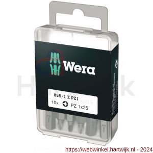 Wera 855/1 Z DIY bit Pozidriv PZ 1x25 mm 10 delig - H227402435 - afbeelding 1
