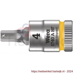 Wera 8740 A HF binnenzeskant Zyklop bitdop met 1/4 inch aandrijving vasthoudfunctie 4x28 mm - H227403653 - afbeelding 1