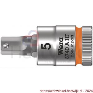 Wera 8740 A HF binnenzeskant Zyklop bitdop met 1/4 inch aandrijving vasthoudfunctie 5x28 mm - H227403655 - afbeelding 1