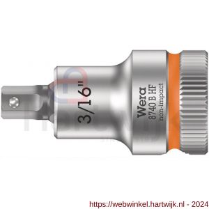 Wera 8740 B HF binnenzeskant Zyklop bitdop met 3/8 inch aandrijving vasthoudfunctie 3/16 inch x 35 mm - H227400109 - afbeelding 1