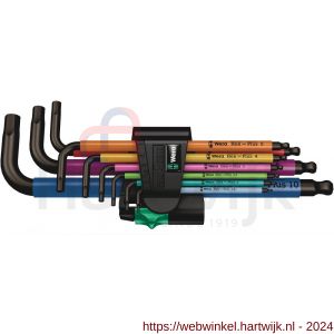 Wera 950/9 Hex-Plus Multicolour 1 stiftsleutelset metrisch BlackLaser 9 delig - H227400872 - afbeelding 1