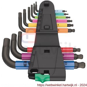 Wera 950/9 Hex-Plus Multicolour 2 stiftsleutelset metrisch BlackLaser 9 delig - H227402977 - afbeelding 2