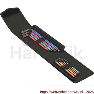 Wera 950/9 Hex-Plus Multicolour Imperial 1 stiftsleutelset in etui inch maten BlackLaser 9 delig - H227400905 - afbeelding 2