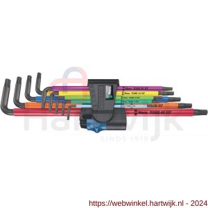 Wera 967/9 TX XL Multicolour HF 1 stiftsleutelset vasthoudfunctie lang 9 delig - H227401127 - afbeelding 1