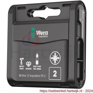Wera Bit-Box 15 Impaktor PZ bit set Pozidriv PZ 2x25 mm 15 delig - H227401795 - afbeelding 1