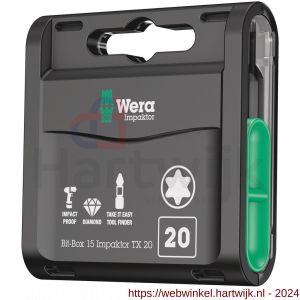 Wera Bit-Box 15 Impaktor TX bit set Torx TX 20x25 mm 15 delig - H227401798 - afbeelding 1