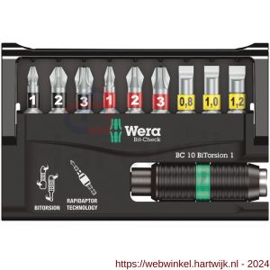 Wera Bit-Check 10 BiTorsion 1 bit set 10 delig - H227401593 - afbeelding 2