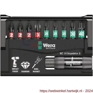 Wera Bit-Check 10 Impaktor 2 bit set 10 delig - H227401773 - afbeelding 2