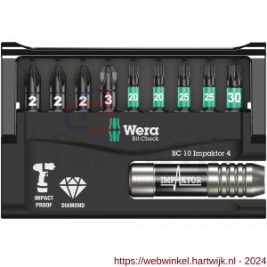 Wera Bit-Check 10 Impaktor 4 bit set 10 delig - H227401688 - afbeelding 2