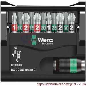 Wera Bit-Check 12 BiTorsion 1 bit set 12 delig - H227401689 - afbeelding 2