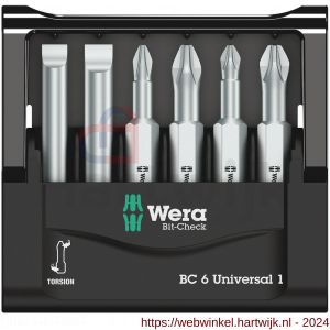 Wera Bit-Check 6 Universal 1 bit set 6 delig - H227401609 - afbeelding 2