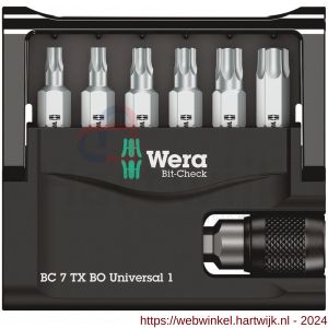 Wera Bit-Check 7 TX BO Universal 1 bit set Torx 7 delig - H227401551 - afbeelding 2
