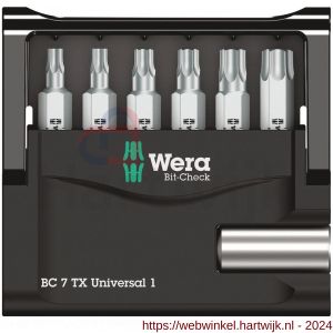 Wera Bit-Check 7 TX Universal 1 bit set Torx 7 delig - H227401568 - afbeelding 2