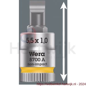 Wera 8700 A FL Zyklop sleufschroeven bitdop met 1/4 inch aandrijving 1.2x6.5x28 mm - H227403622 - afbeelding 4