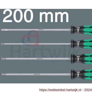 Wera 335/350/355/4 schroevendraaierset Kraftform Plus Lasertip met 200 mm lange klingen 4 delig - H227404008 - afbeelding 3