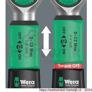 Wera Safe-Torque A 2 draaimomentsleutel met 1/4 inch zeskantaandrijving 2-12 Nm 2-12 Nm - H227403805 - afbeelding 5