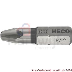 Heco schroefbit Pozi-Drive PZD 2 kleur ring zwart in blister 10 stuks - H50803379 - afbeelding 1