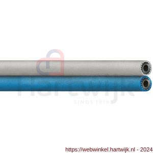 Baggerman Twin-Hose kunststof tweeling besturingsslang persluchtslang 6x6 mm PVC met opdruk blauw-grijs - H50051018 - afbeelding 1