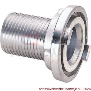 Baggerman Storz lichtmetaal zuig- en perskoppeling 4 inch tule X 133 mm nok slangtule met zaagvertanding - H50050147 - afbeelding 1