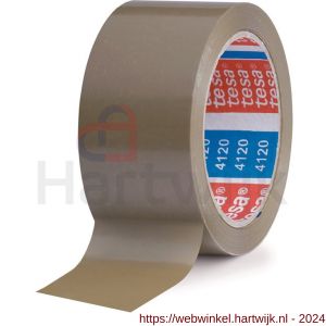 Tesa 4120 Tesapack 100 m x 50 mm bruin PVC verpakkingstape - H11650281 - afbeelding 1
