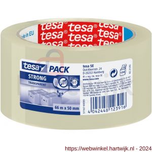 Tesa 57167 Tesapack Strong verpakkingstape transparant 66 m x 50 mm - H11650414 - afbeelding 1