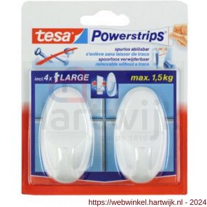 Tesa 58013 Powerstrips haakjes large ovaal wit 2 stuks - H11650372 - afbeelding 2