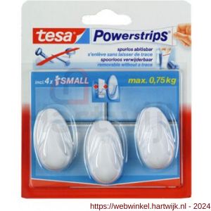 Tesa 57533 Powerstrips haakjes small ovaal wit 3 stuks - H11650374 - afbeelding 3