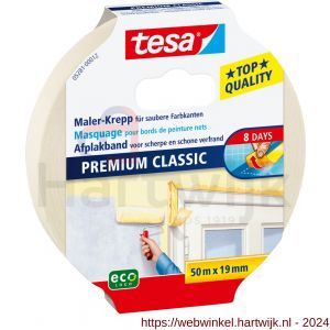 Tesa 5281 Premium Classic afplakband 50 m x 19 mm - H11650550 - afbeelding 1
