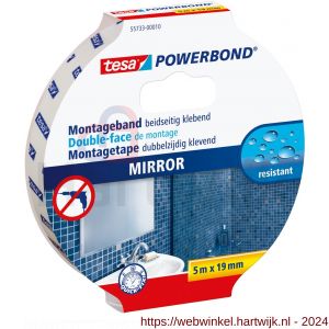 Tesa 55733 Powerbond montagetape spiegels 5 m x 19 mm - H11650381 - afbeelding 2