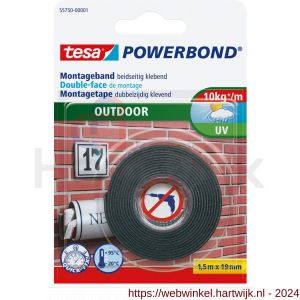 Tesa 55750 Powerbond Outdoor montagetape 1,5 m x 19 mm - H11650382 - afbeelding 3