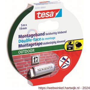 Tesa 55751 Powerbond Outdoor montagetape 5 m x 19 mm - H11650422 - afbeelding 2