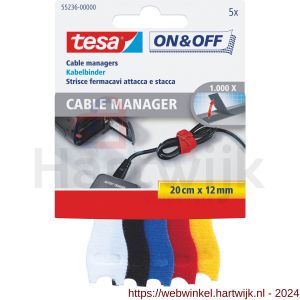 Tesa 55236 kabelmanager small veelkleurig - H11650543 - afbeelding 1