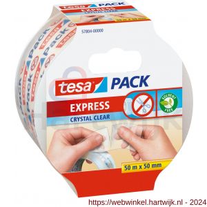 Tesa 57804 Express verpakkingstape transparant 50 m x 50 mm - H11650613 - afbeelding 1