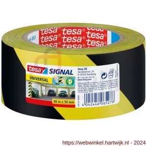 Tesa 58133 Universal waarschuwingstape geel-zwart 66 m x 50 mm - H11650577 - afbeelding 1