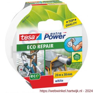 Tesa 56432 Extra Power Eco Repair textieltape 20 m x 38 mm wit - H11650629 - afbeelding 1