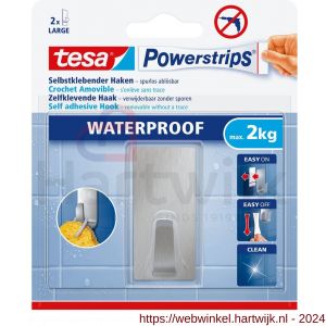 Tesa 59779 Powerstrips Waterproof large rechthoek metaal - H11650481 - afbeelding 1