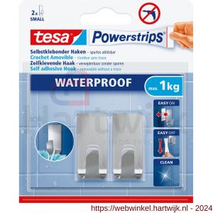 Tesa 59777 Powerstrips Waterproof haken S metaal Zoom - H11650530 - afbeelding 2