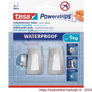 Tesa 59783 Powerstrips Waterproof haken S metaal-kunststof - H11650534 - afbeelding 1