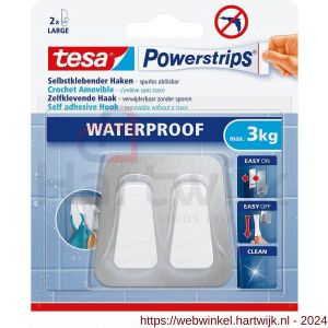 Tesa 59785 Powerstrips Waterproof duohaken metaal-kunststof - H11650536 - afbeelding 1