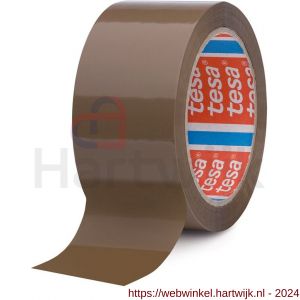 Tesa 4280 Tesapack 66 m x 48 mm bruin verpakkingstape PP - H11650297 - afbeelding 1