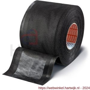 Tesa 51608 Tesaband 15 m x 25 mm zwart PET-vlies tape voor flexibiliteit en geluidsdemping - H11650094 - afbeelding 1