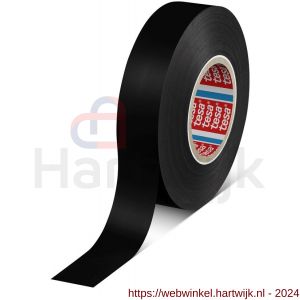Tesa 4163 Tesaflex 33 m x 19 mm zwart Soft PVC tape - H11650258 - afbeelding 1