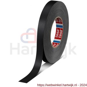 Tesa 4651 Tesaband 50 m x 19 mm zwart premium textieltape - H11650159 - afbeelding 1